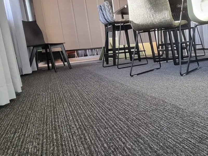 Commercial carpet flooring in an office