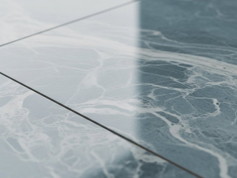 Clean marble tile flooring