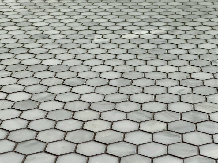 Honeycomb tile flooring
