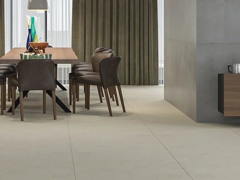 Dining set in kitchen with tile flooring