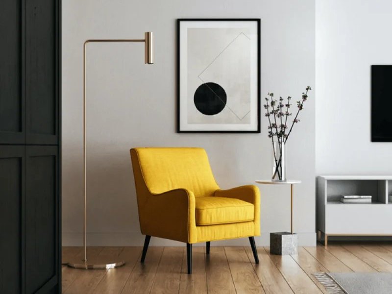 Hardwood flooring in the living room